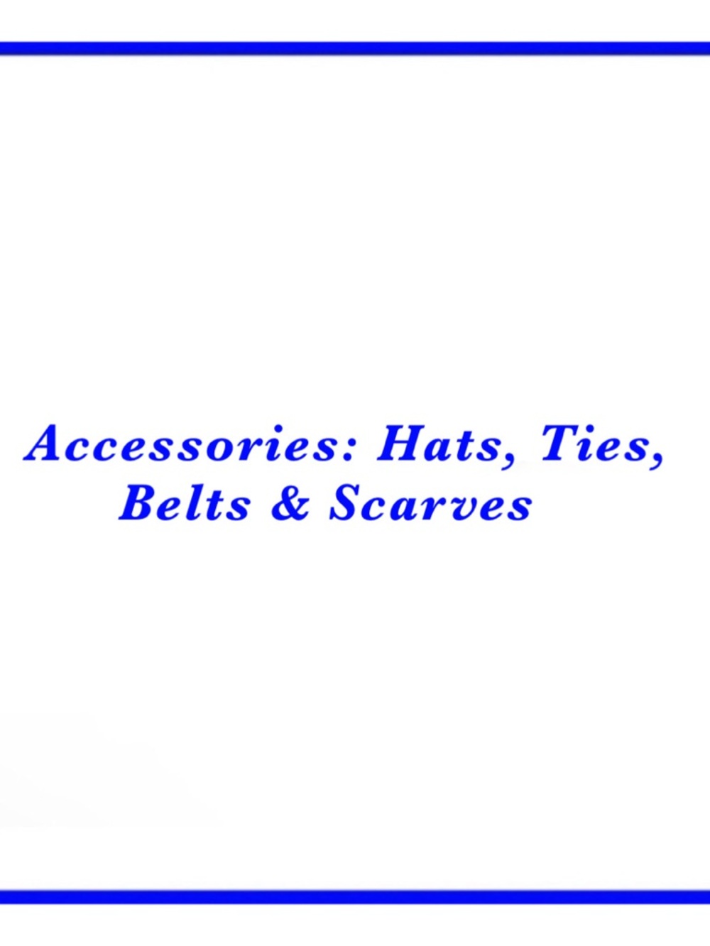 Blue Text Hat Collection Poster